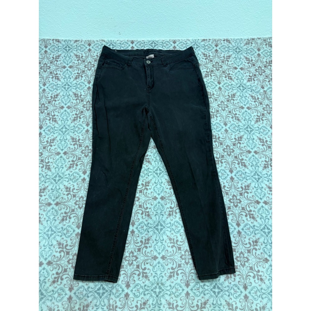 Hydraulic Hydra Lift Ankle Skinny Jeans Black High Rise Plus Size 18W HW41039